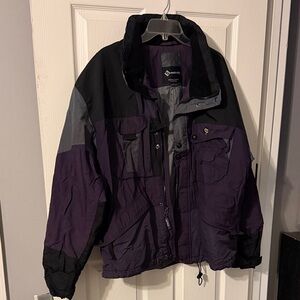Columbia Men's Black and Purple Performance Jacket